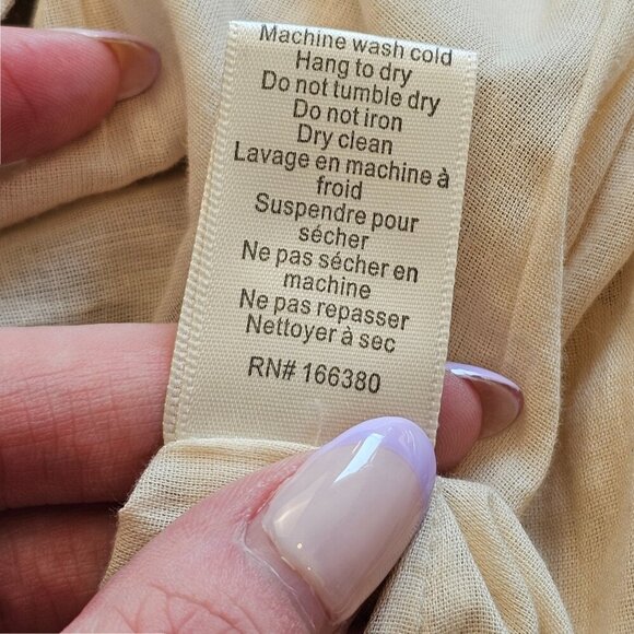 Ronny Kobo Button Up Detail Beige Mini Cargo Skirt Sz M - Picture 6 of 6